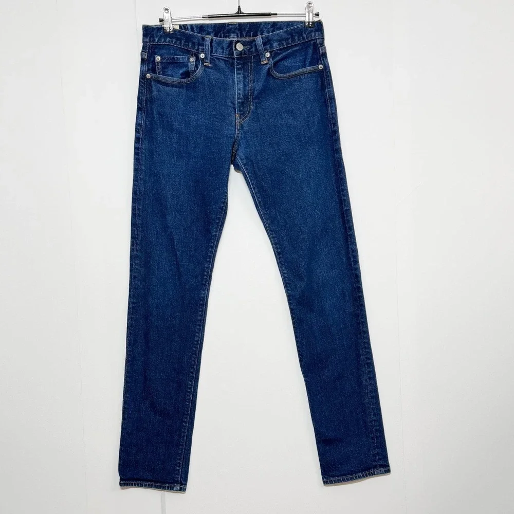 J.Crew 484 Stretch Jeans Mens Measures 31X33 Tag 31x34 Blue Extra Slim Fit‎